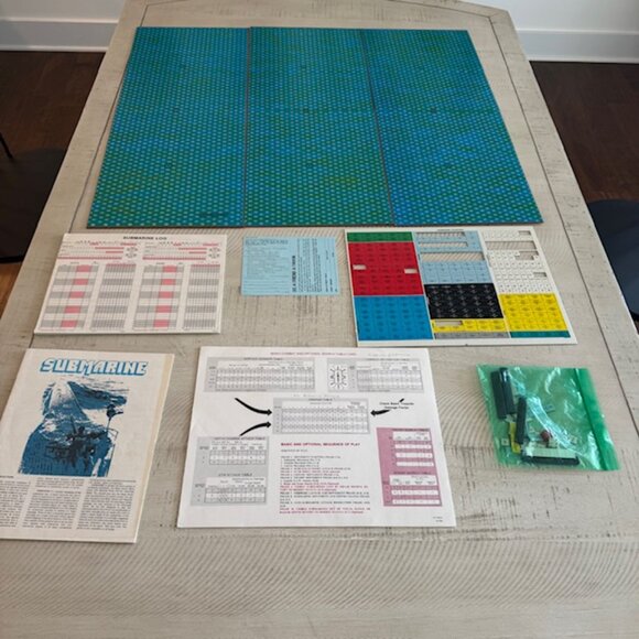 Rare 1977 Avalon Hill Submarine- A WWII Tactical Naval Battle  Unpunched! - Picture 2 of 11